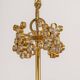 Chandelier in gilded brass and crystal glass inlaid by Palwa, Germany, 1970s.