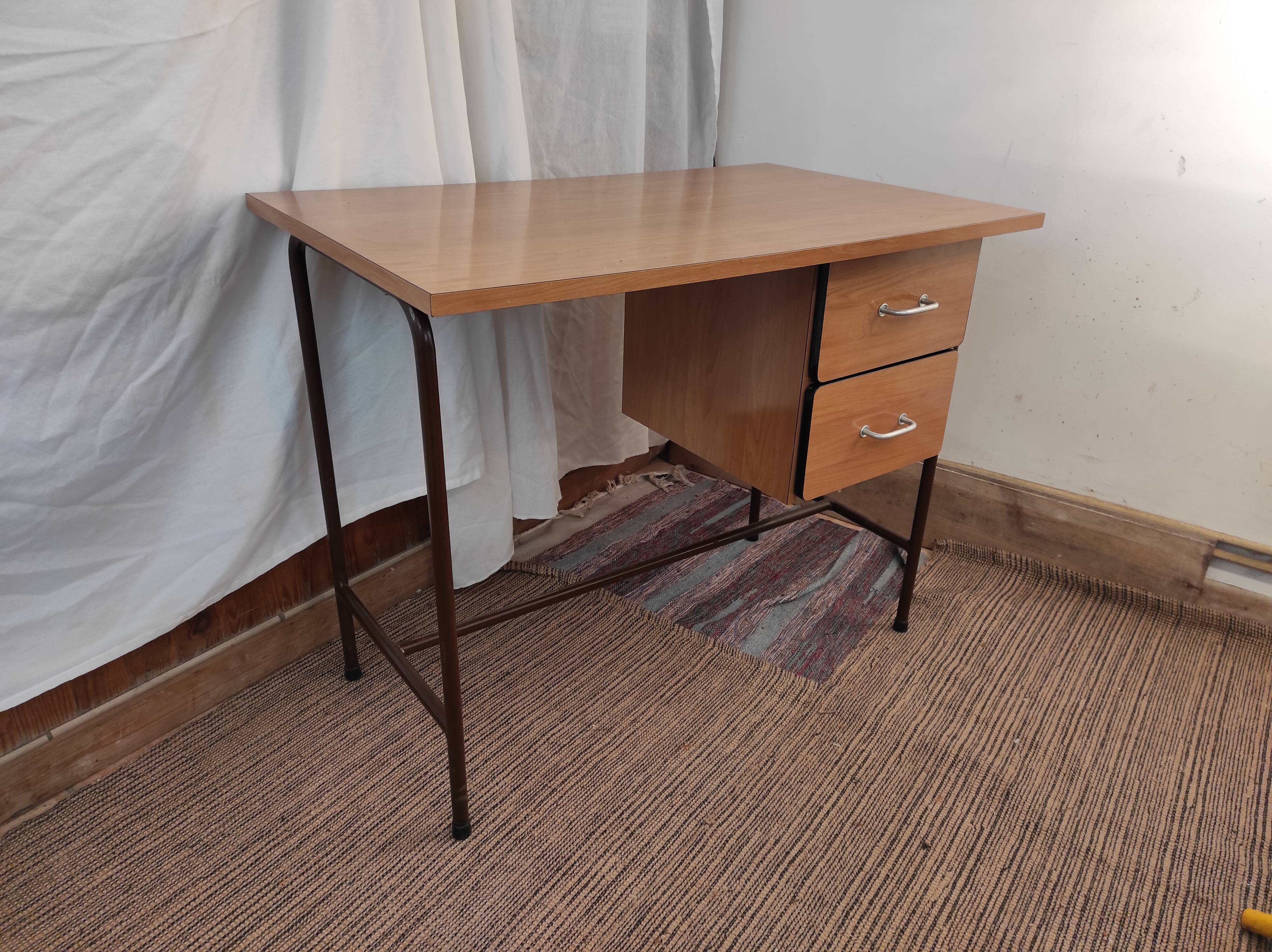 Formica 1960 desk with two drawers