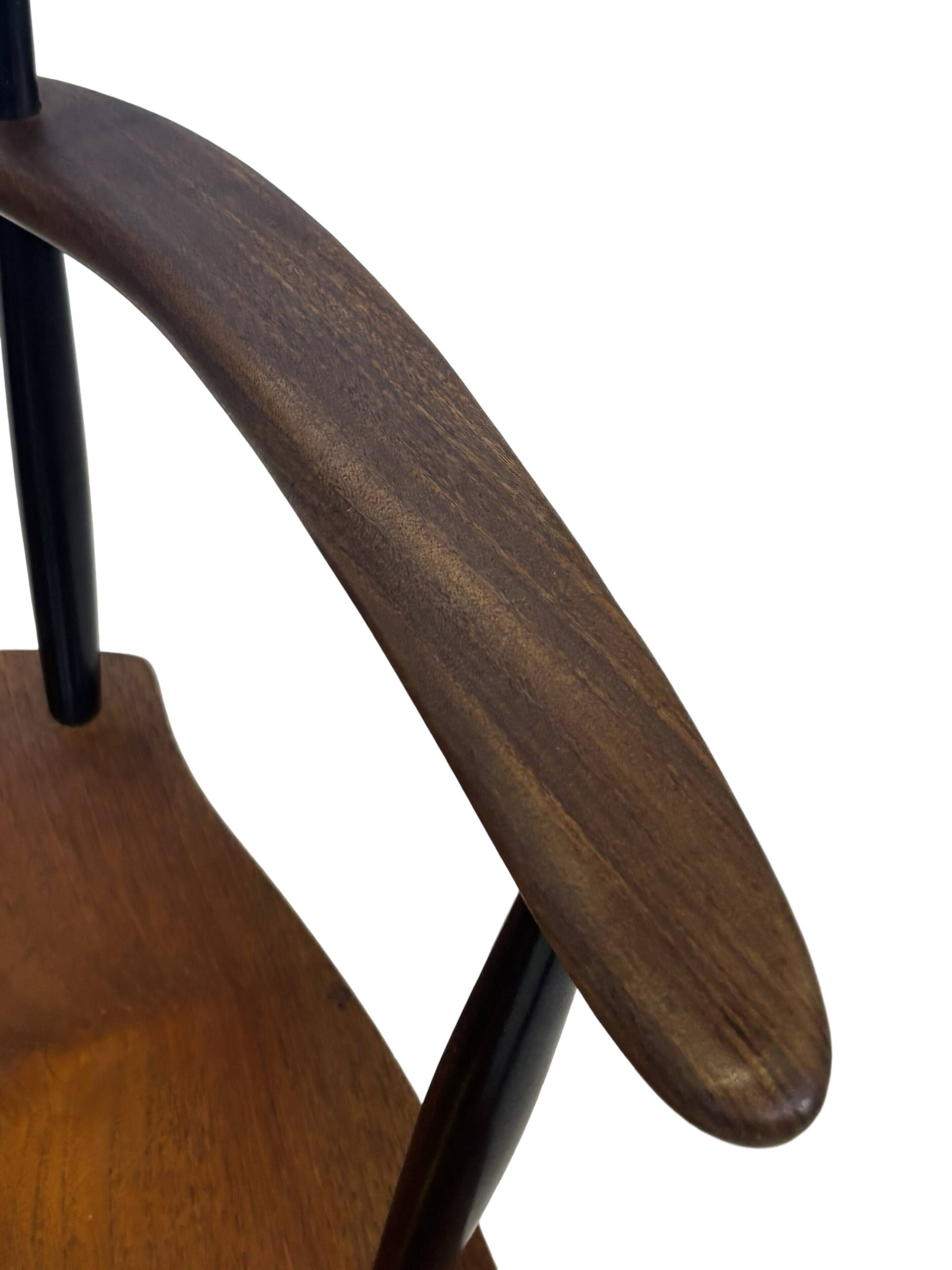 Vintage Danish spindle chair from the 1960s, Tapiovaara style armrests