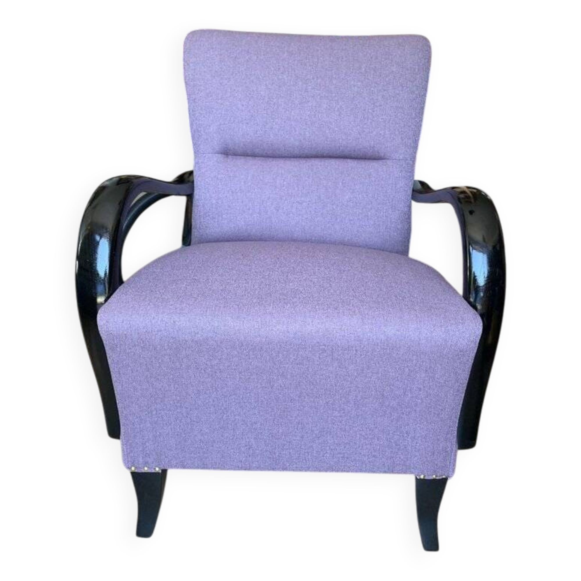 Art Deco Lilac Armchair, 1920s