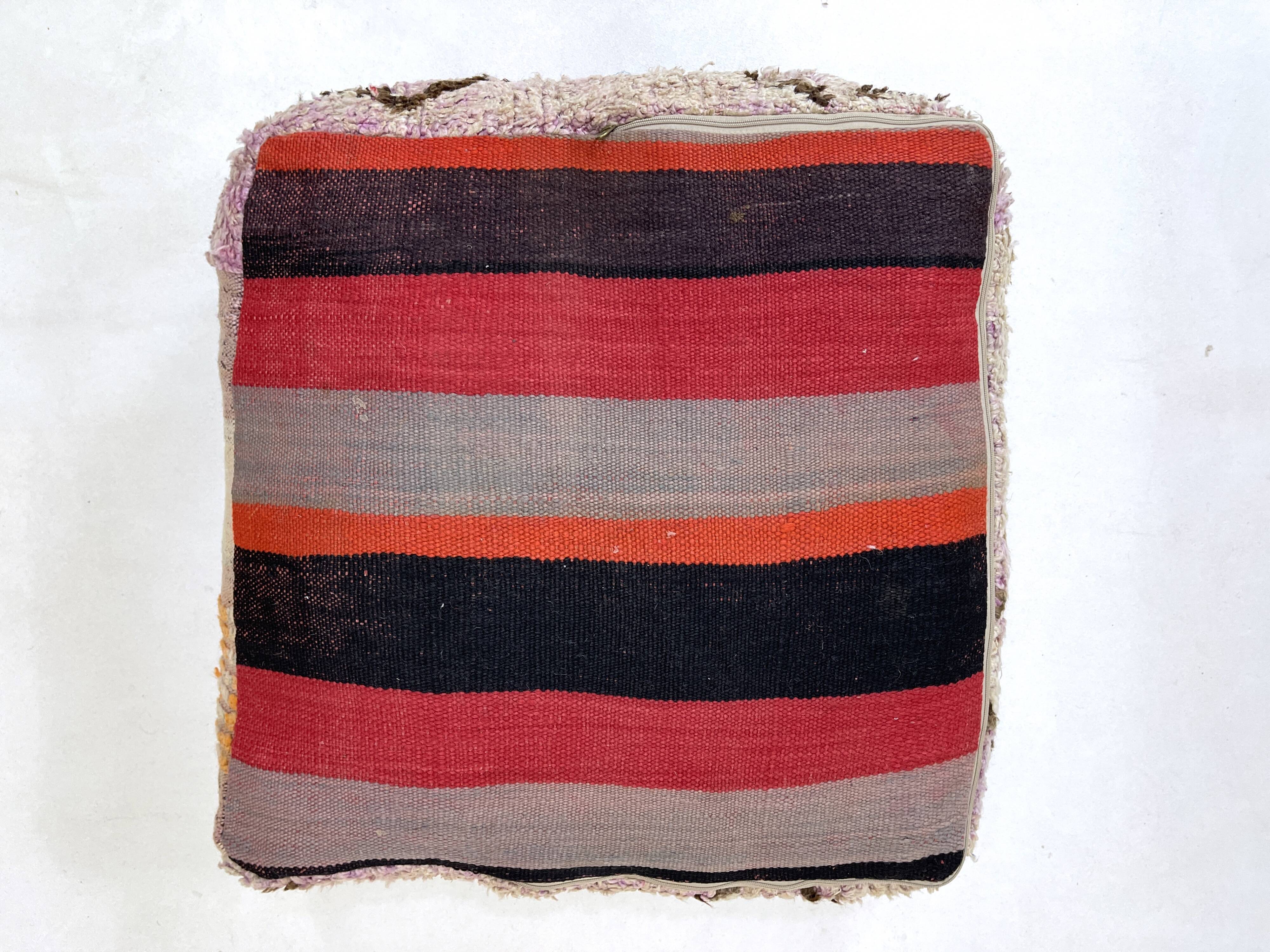 Moroccan kilim pouf