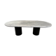 Coffee table marble gray steel foot