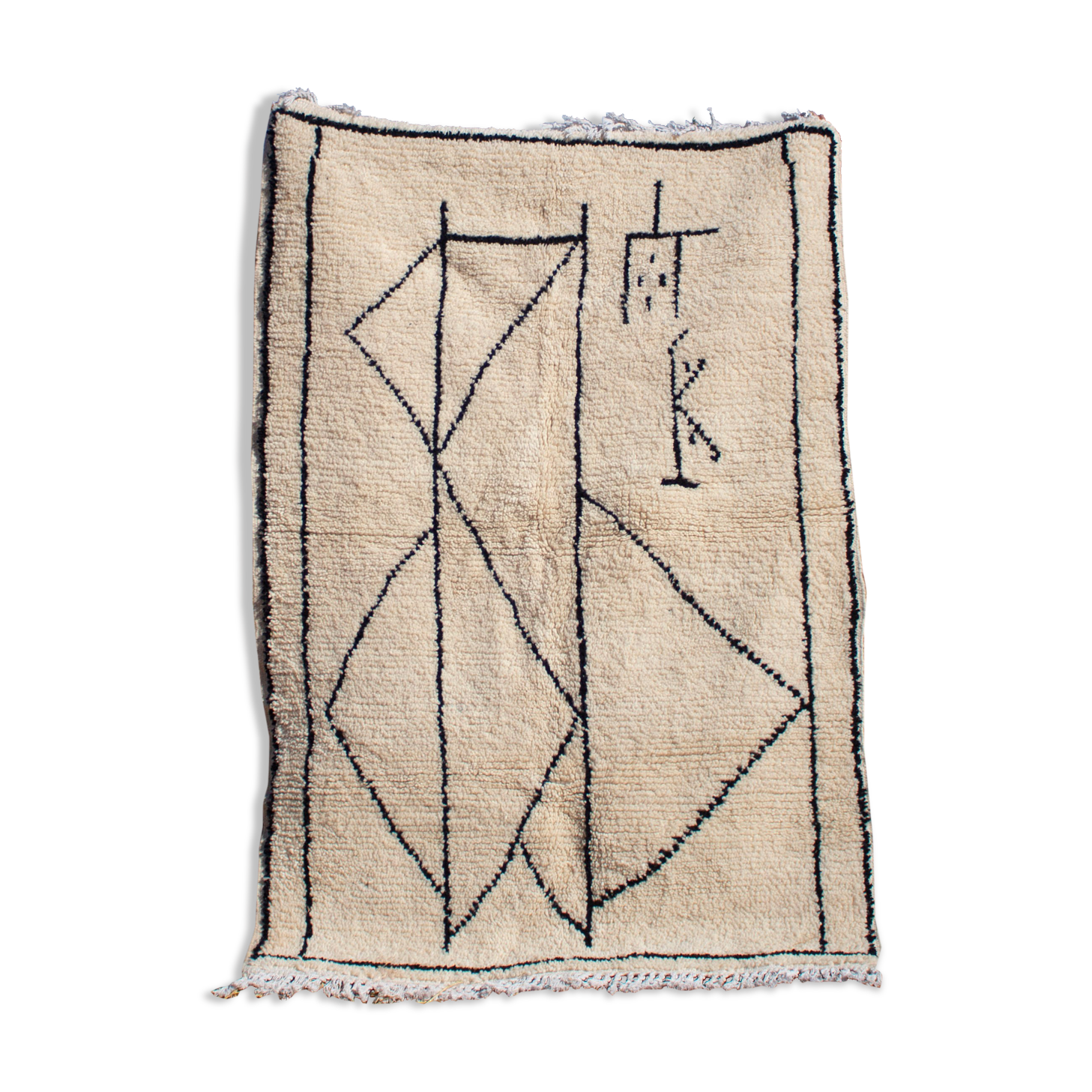 Moroccan beni ourain rug 122x183 cm