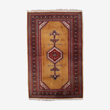 Vintage carpet Uzbek Bukhara handmade 165cm x 260cm 1960s, 1C715