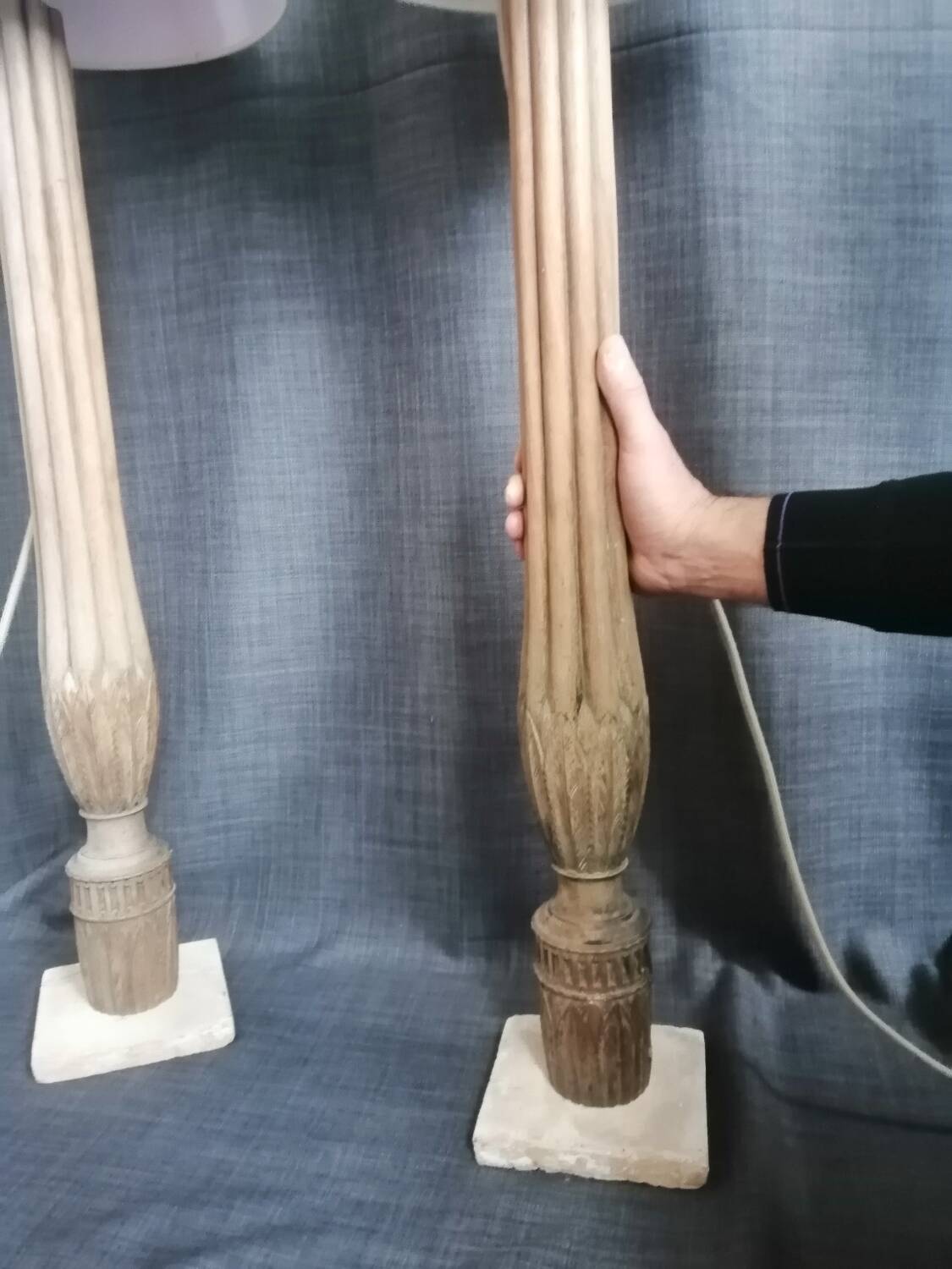 Pair of Louis XVI style lamps