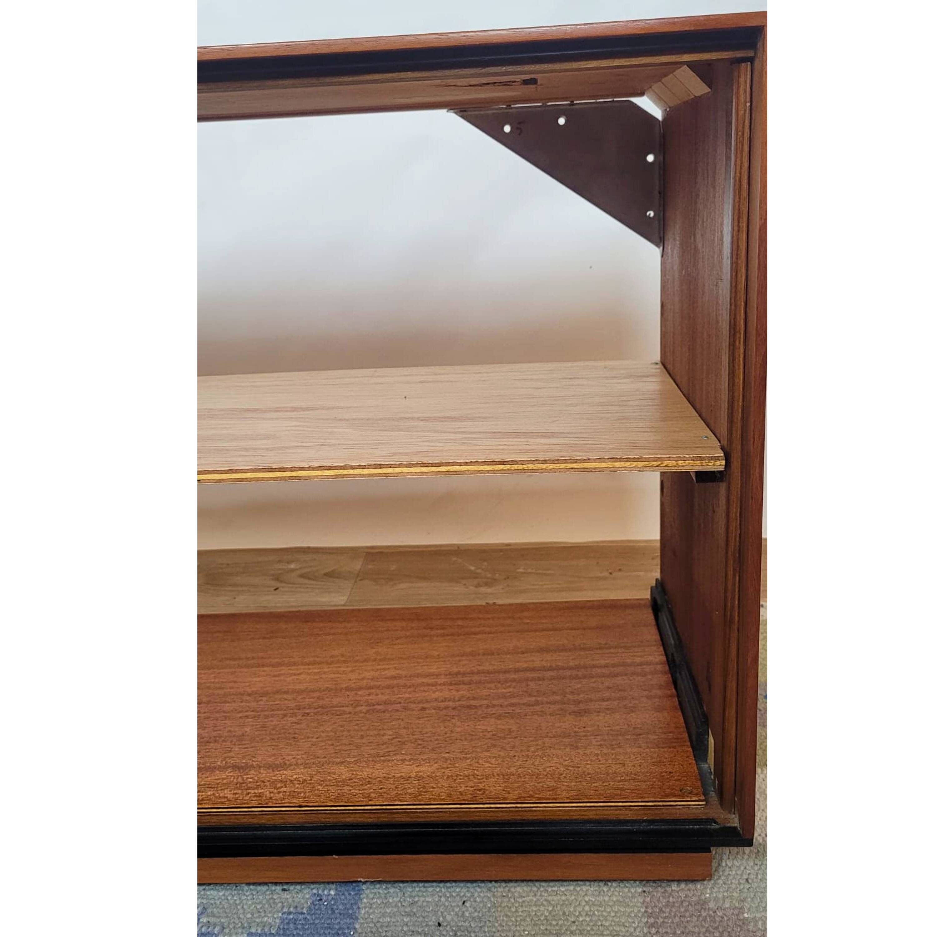 Vintage Scandinavian TV unit in teak, either on legs or suspended - Denmark - 1960s