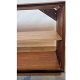 Vintage Scandinavian TV unit in teak, either on legs or suspended - Denmark - 1960s