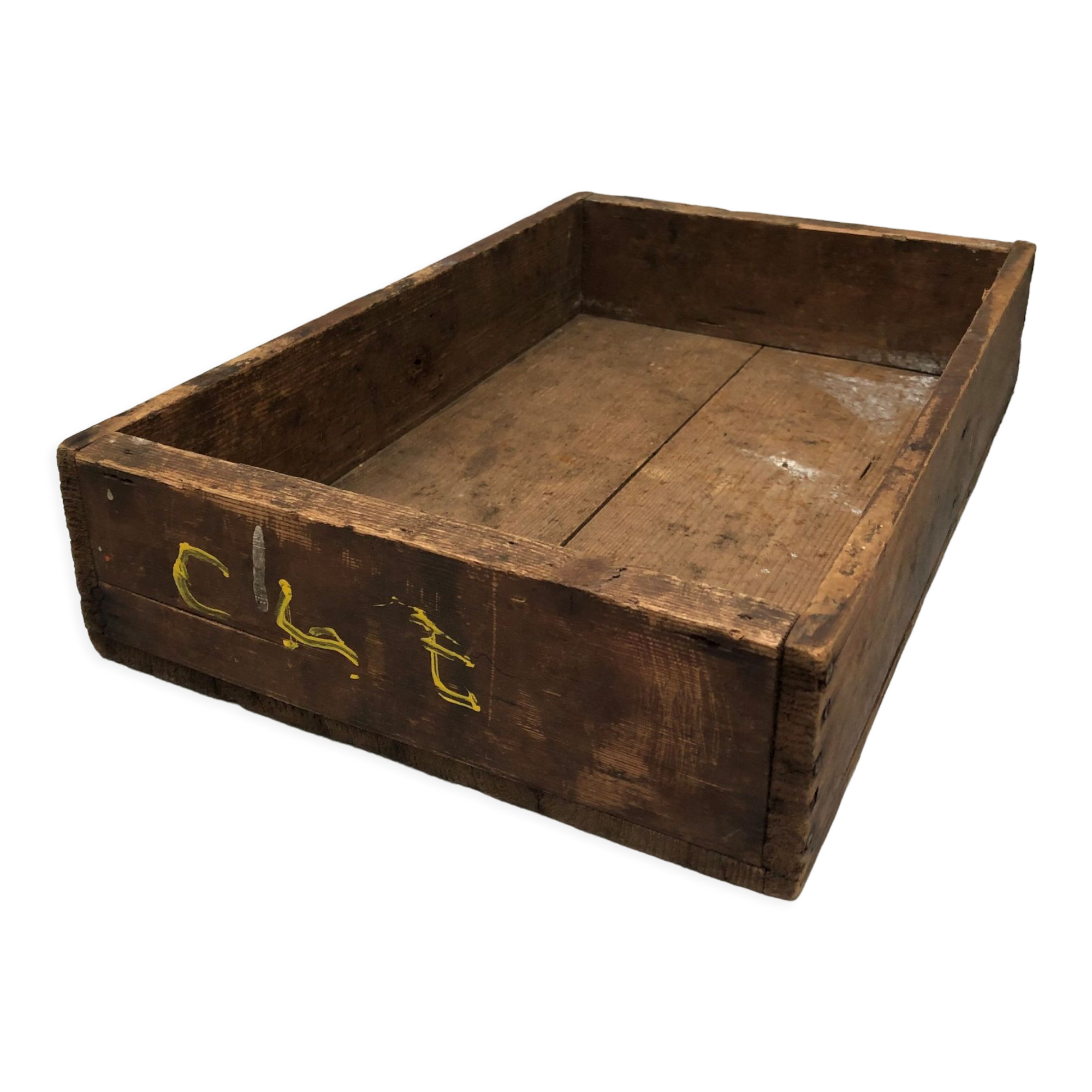 Old wooden box of industrial workshop