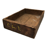 Old wooden box of industrial workshop