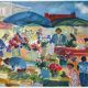 Nancy DELOUIS: The Flower Market, original signed lithograph