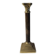 Golden brass candlestick, Corinthian style, vintage