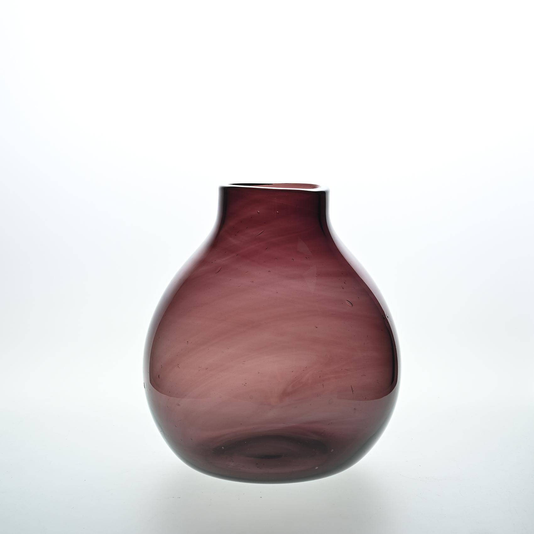 Set of five purple vases by Claude Morin, circa 1980