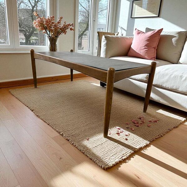 Table basse brutaliste vintage / table basse Eric Merthen