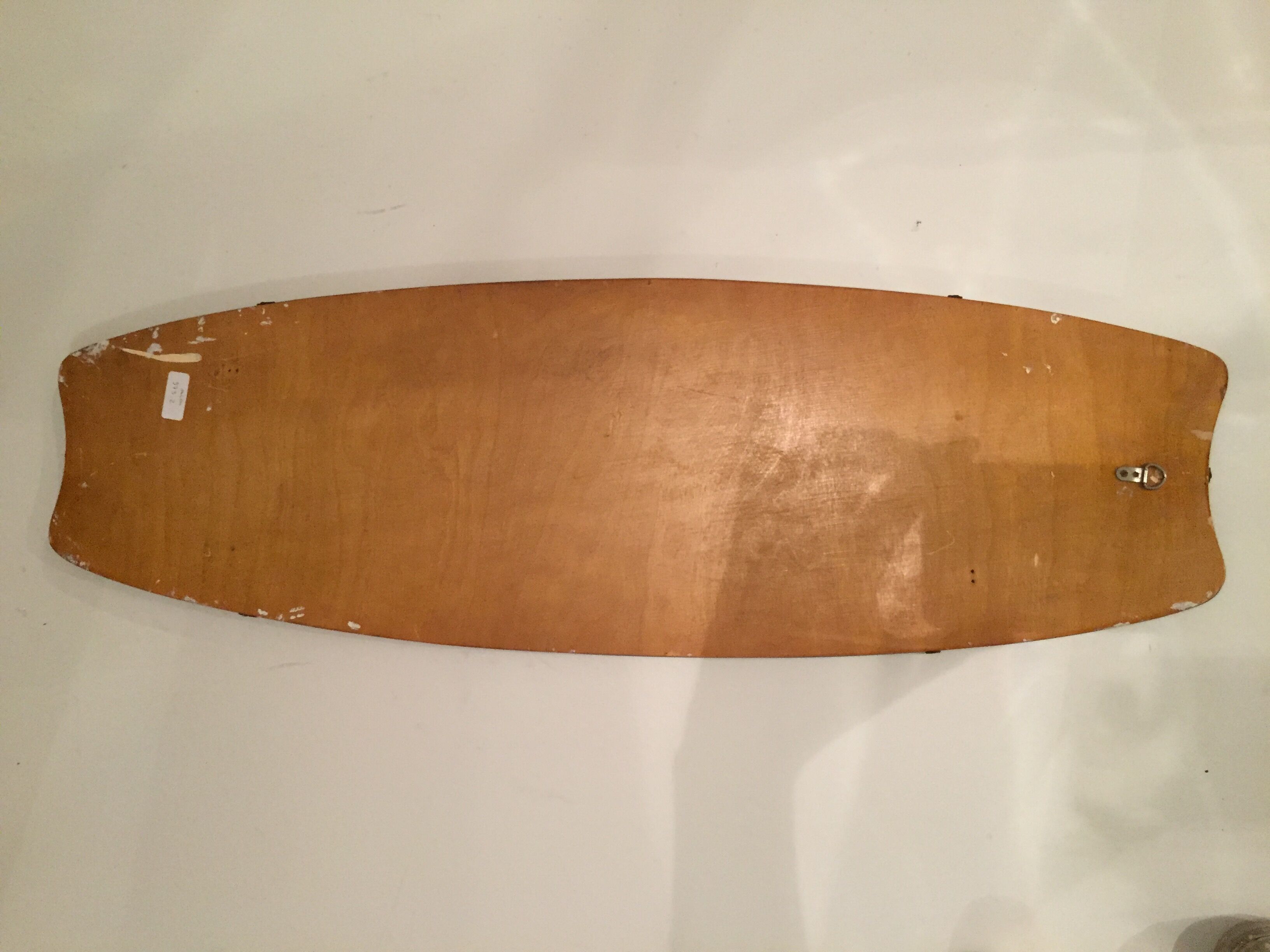 Large mirror beveled freeform, 99 x 28 cm