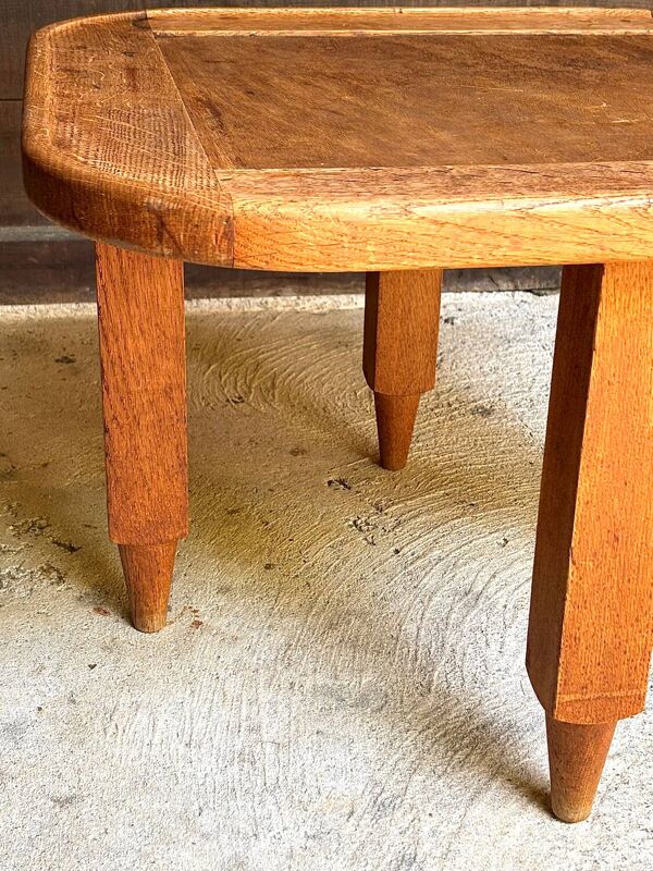 Table basse en chêne par Guillerme & Chambron