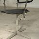 Adjustable industrial chair metal Czechoslovakia 1960