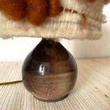 Vintage ceramic and wool lamp, 70s