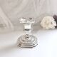 Candle holder on silver metal base Regency Style 20th West Germany