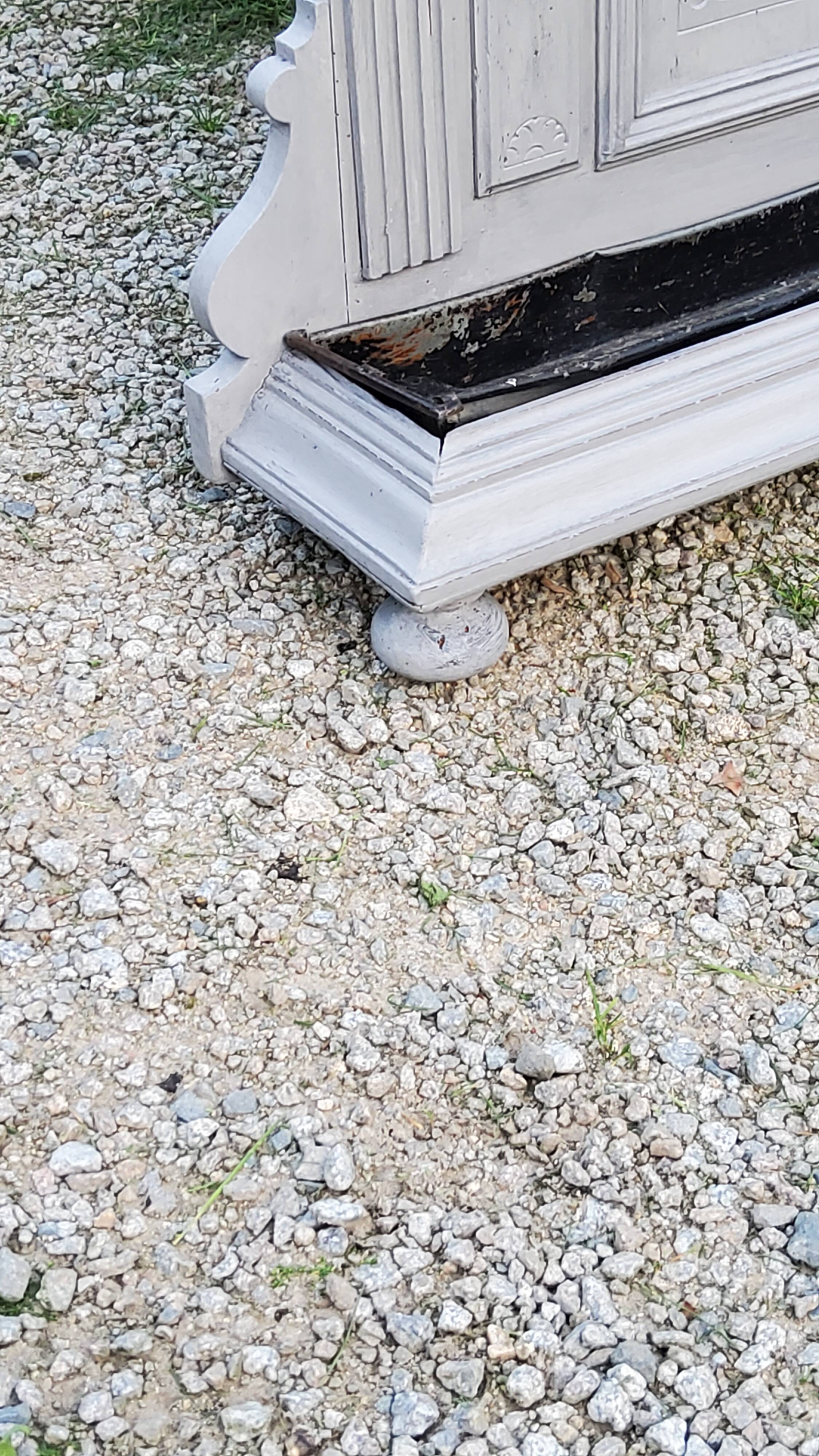 1900s coat rack patina gray mirror brass hooks