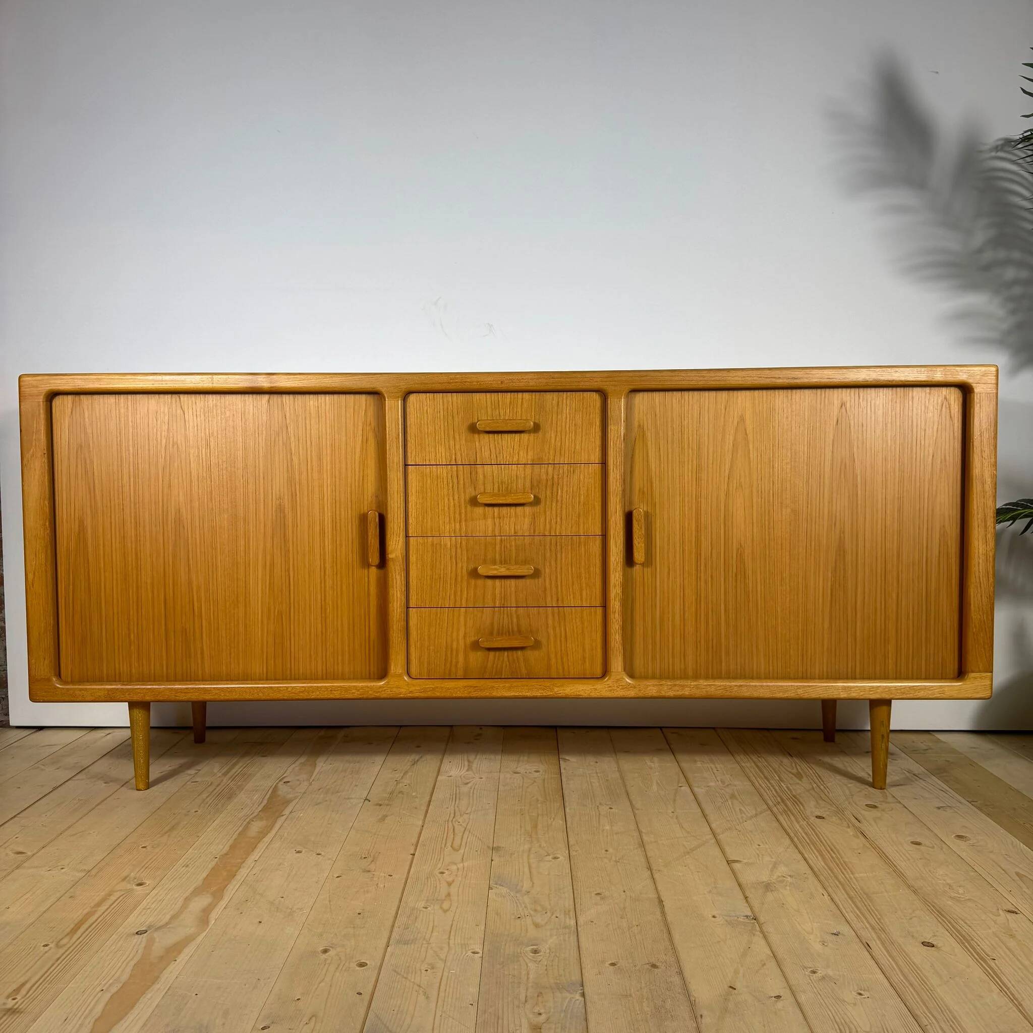 1960s Danish teak vintage buffet with sliding doors and drawers – Mid-Century Modern
