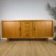 1960s Danish teak vintage buffet with sliding doors and drawers – Mid-Century Modern