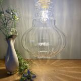 Vintage clear glass globe pendant light