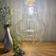 Suspension globe vintage en verre transparent