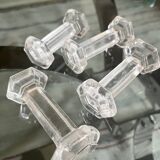 Lot de 4 porte-couteaux en verre anciens