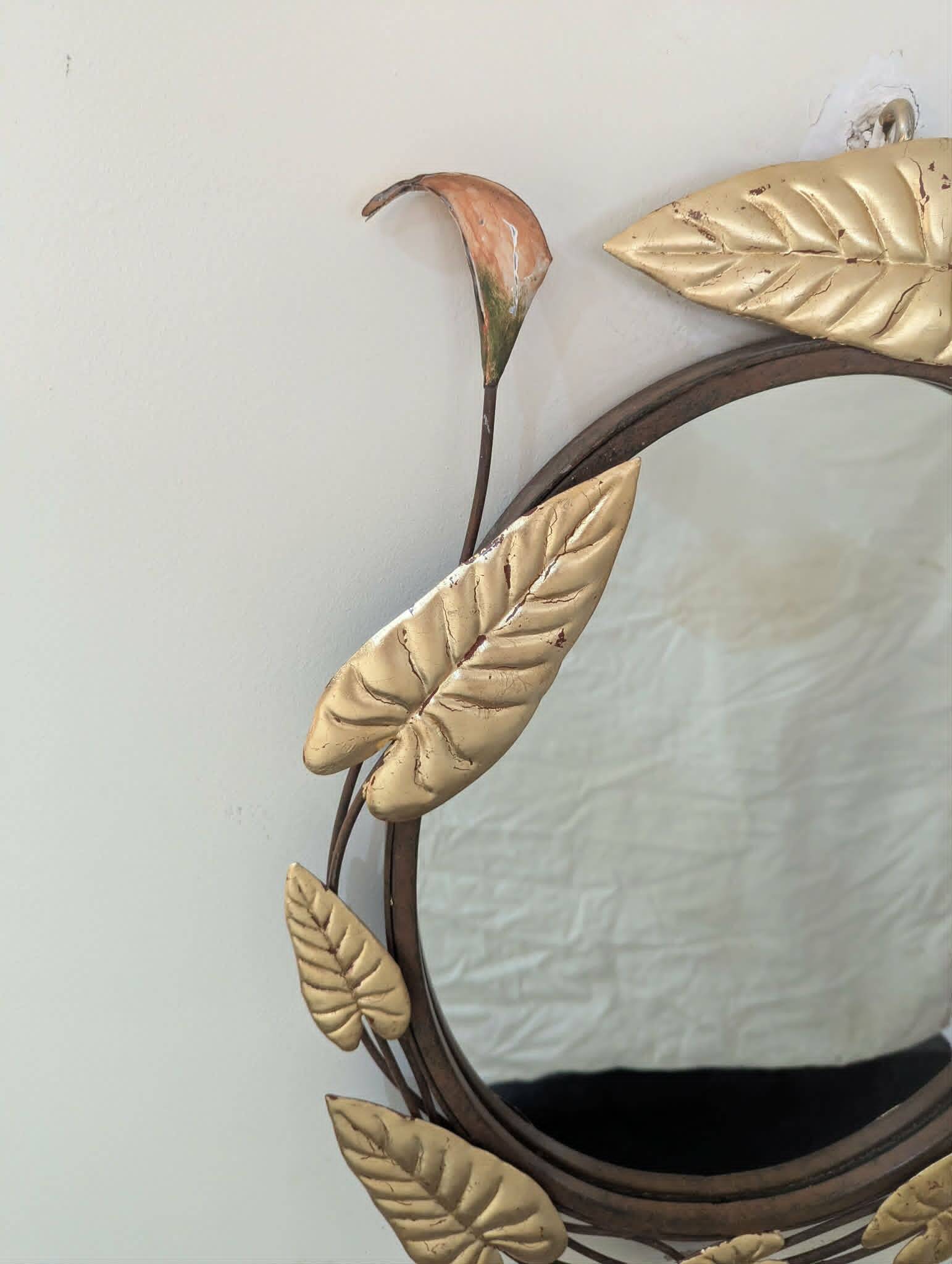 Oval mirror Hollywood Regency 60s/70s