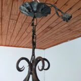 Lustre de chasseur en fer forgé