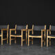 Vintage Danish oak chairs from the mid-century by Hans J. Wegner for Getama, 1960s, set of 4.