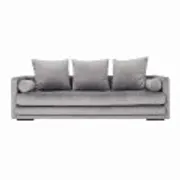 Sofa KOPENHAGA silver velour, Scandinavian design