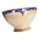 Old bowl in blue and white ironstone
