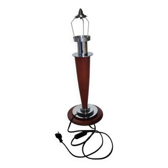 Art deco mahogany desk lamp foot