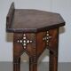 Antique Leather Studded Console Table in Gothic Pugin Style Restored