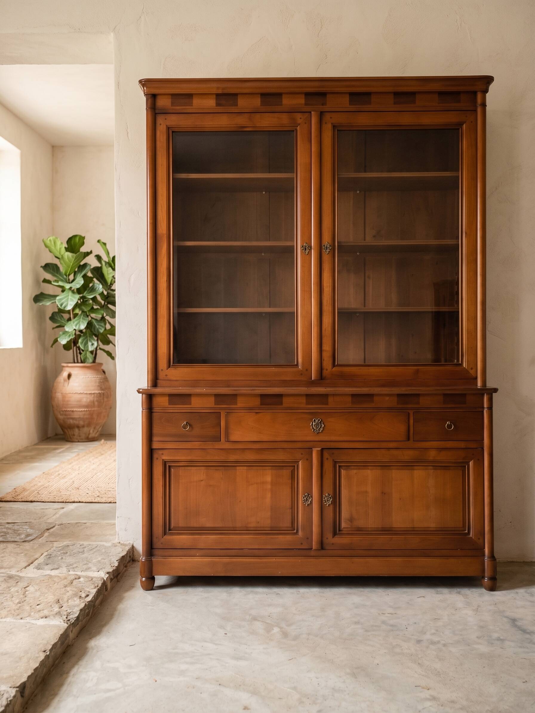 Meuble vitrine style Louis Philippe