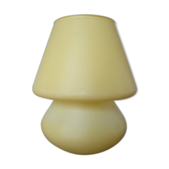 Lampe " champignon " jaune pâle années 70