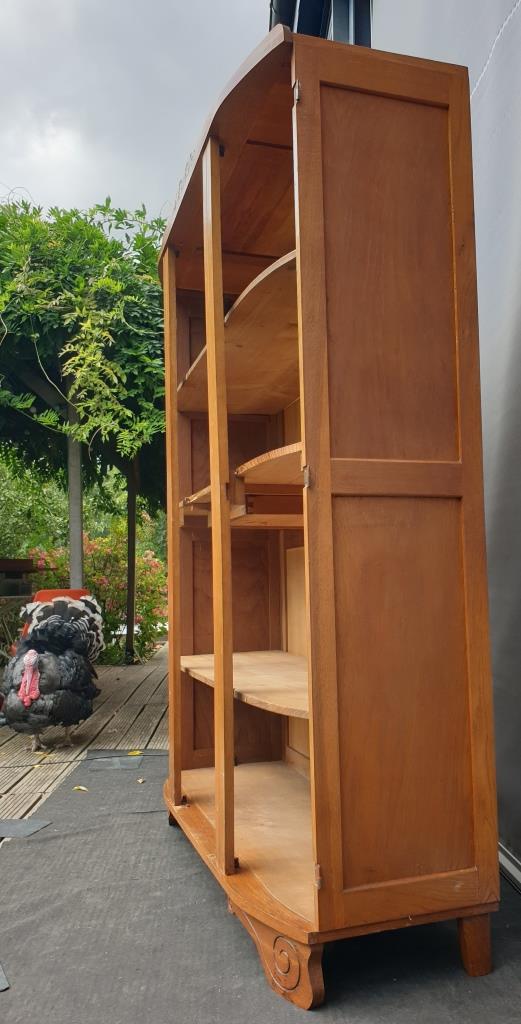 Library Art Deco cabinet curved lines L155