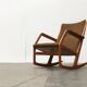 Mid-century model 100 rocking chair in Danish teak by Søren Georg Jensen for Kubus Møbler, 1960s.