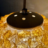 70s amber plastic chandelier