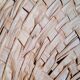 Heart fan in vintage woven palm leaves