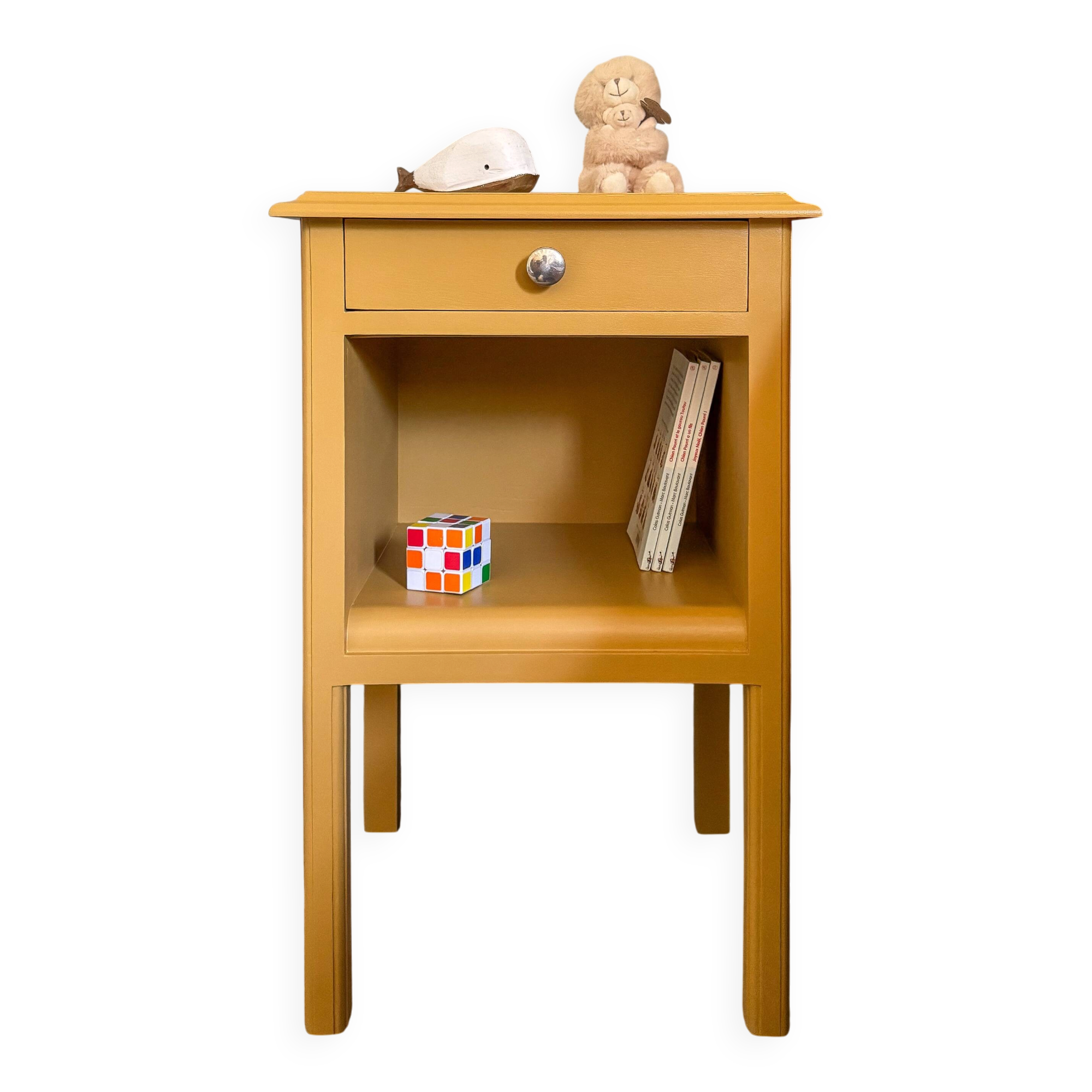 Honey yellow bedside table