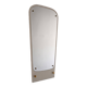 Decorative mirror with white painted wooden frame and gold details