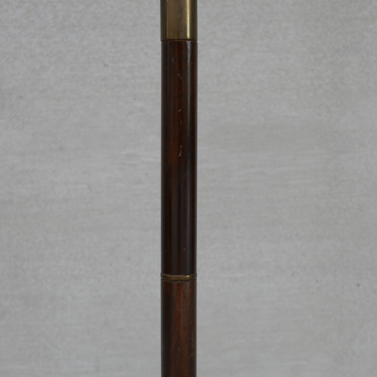 Mid-Century Brass and Wood Floor Lamp