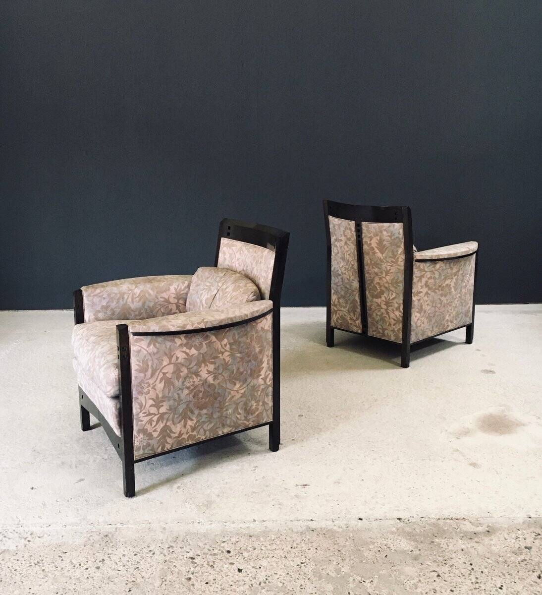 Postmodern Peggy Lounge Chairs by Umberto Asnago for Giorgetti, Italy, 1980s, Set of 2