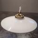 Antique opaline suspension white smooth spirit Art Deco 1930 TBE ø 25 cm