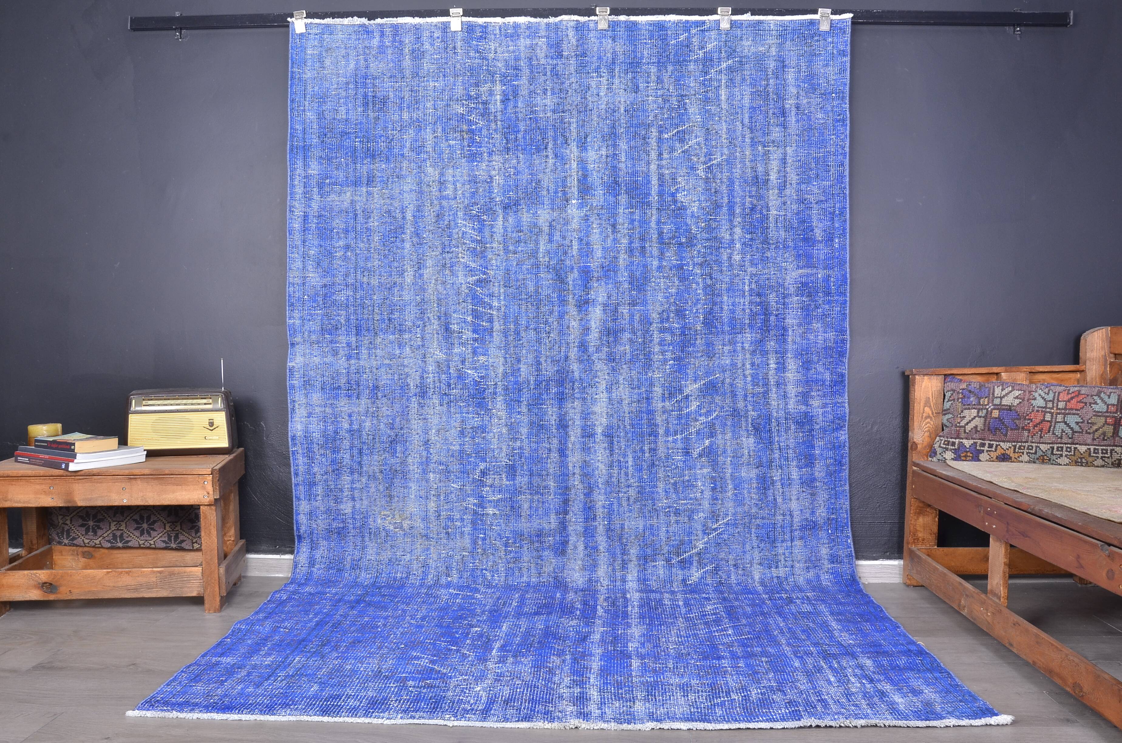 Blue Vintage Turkish Oushak Rug sku904
