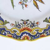 Rouen decorative plate with flower basket