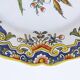 Rouen decorative plate with flower basket