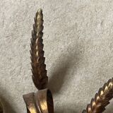 Vintage Italian ear of wheat wall light